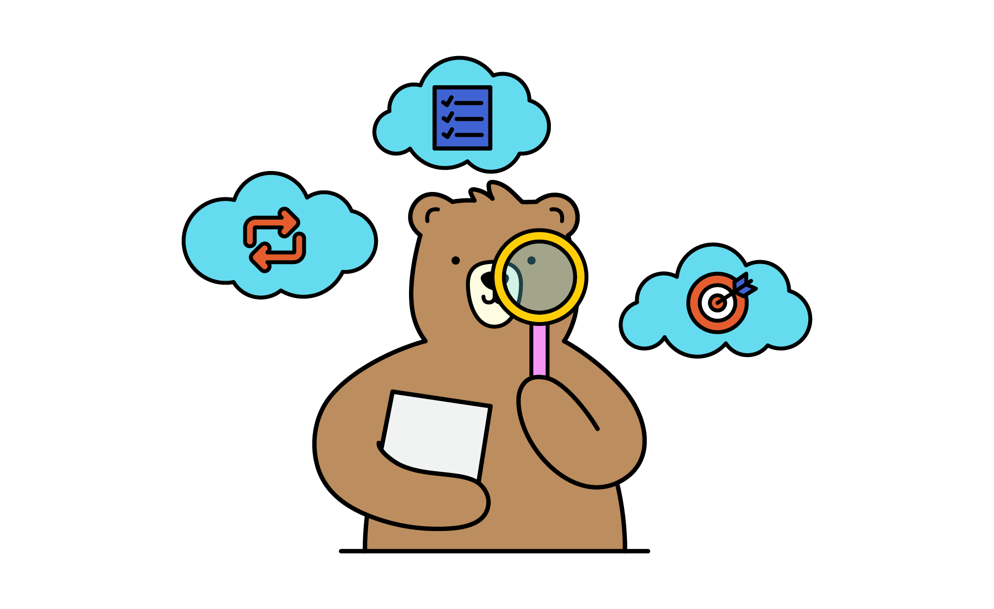 Bear with three clouds of automation qualifications