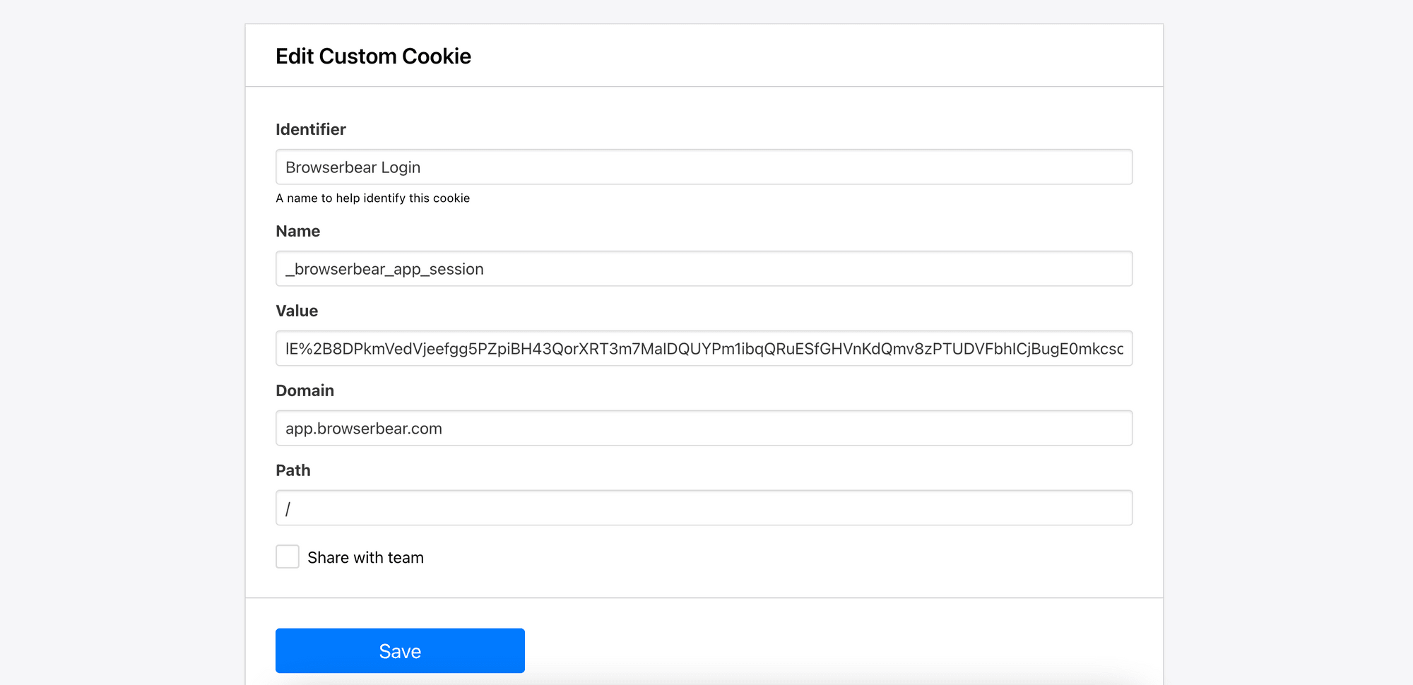 task 3 - step 2 (paste cookie)