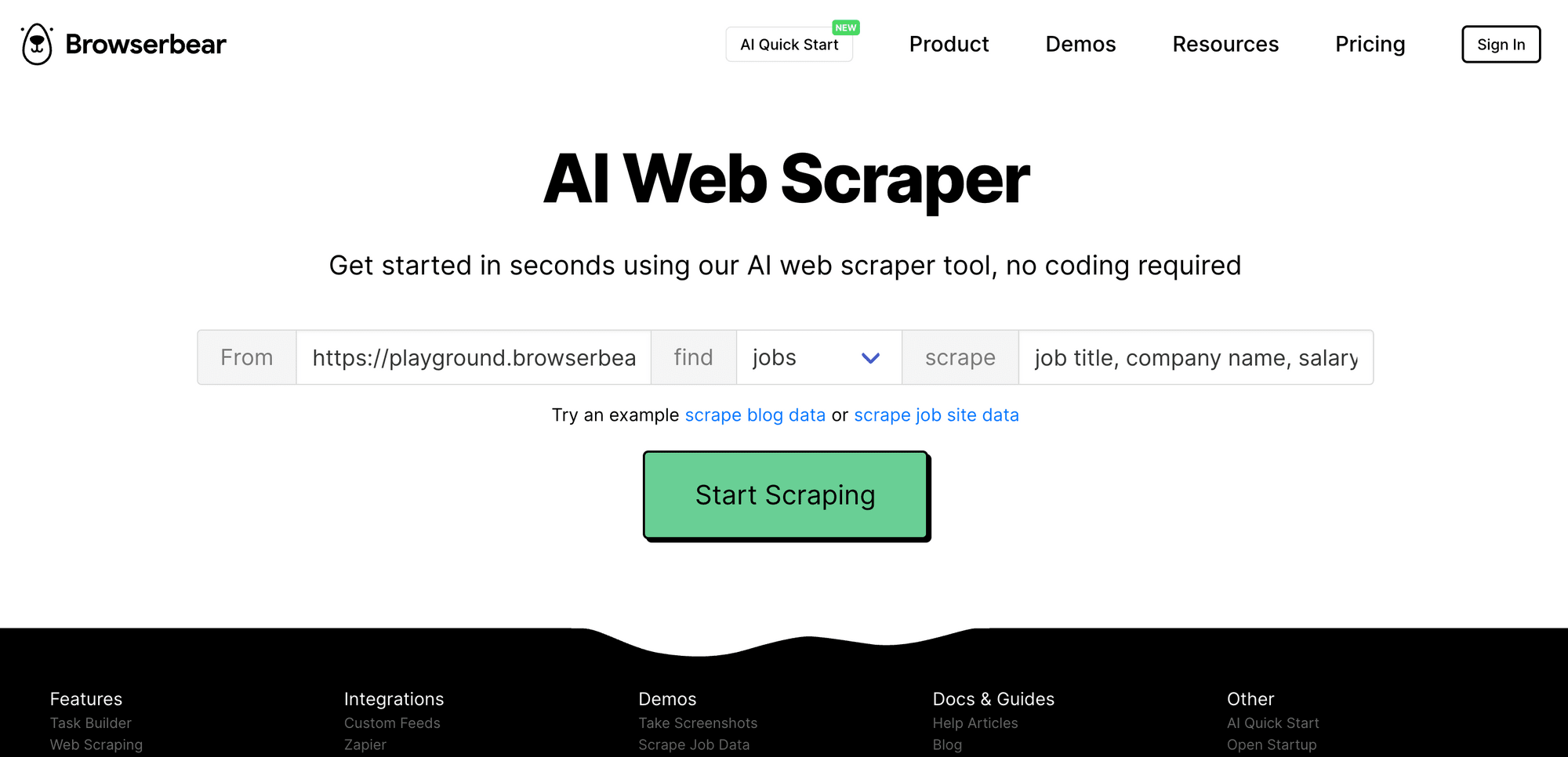 Browserbear AI Web Scraper.png